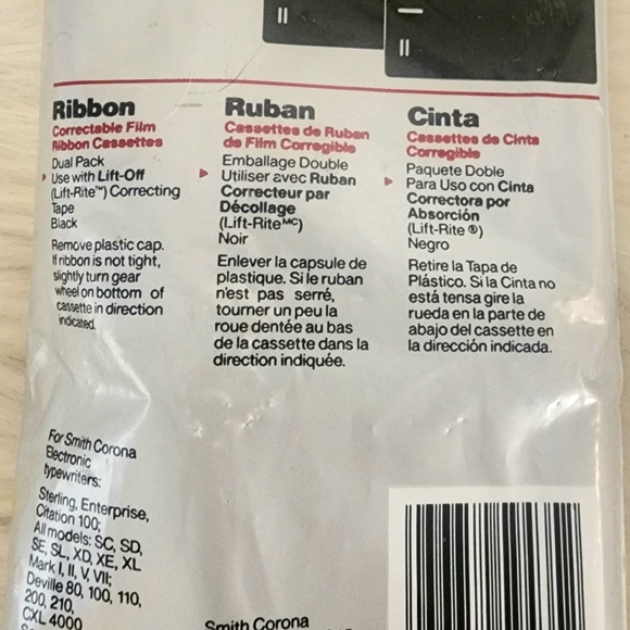 NIP Smith Corona H9436 Typewriter Correctible Film Ribbon Cassette 4 Ct - Picture 7 of 8